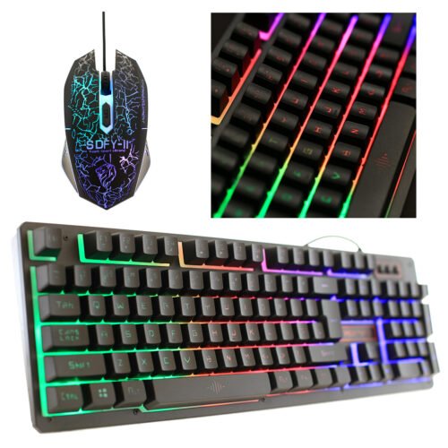 s-l1200 (11) Gaming mouse Keyboard Luminous gaming Keyboard and mouse Colorful backlight Gaming Mouse Keyboard Set